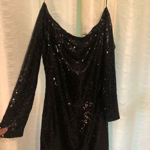 ❤️Sparkly Long sleeve black dress❤️